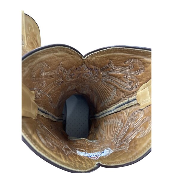 Jaca Made In Mexico Mens Beige Leather Western Mid Calf Boots Sz 10.5EE SKU 9511 - Picture 8 of 16